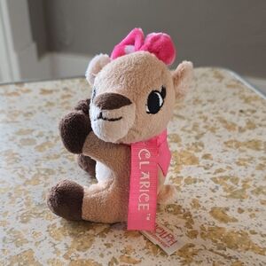 Clarice Plush Deer with Pink Bow
